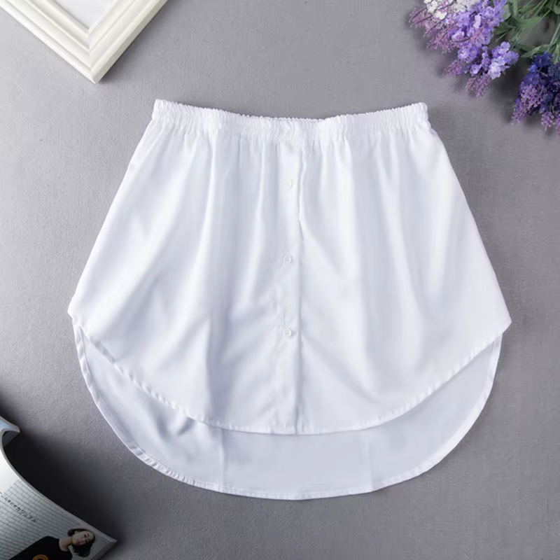 Sous-jupe détachable asymétrique pour femmes en polyester, style décontracté, mini jupe, faux ourlet, pour occasions spéciales et tenues quotidiennes