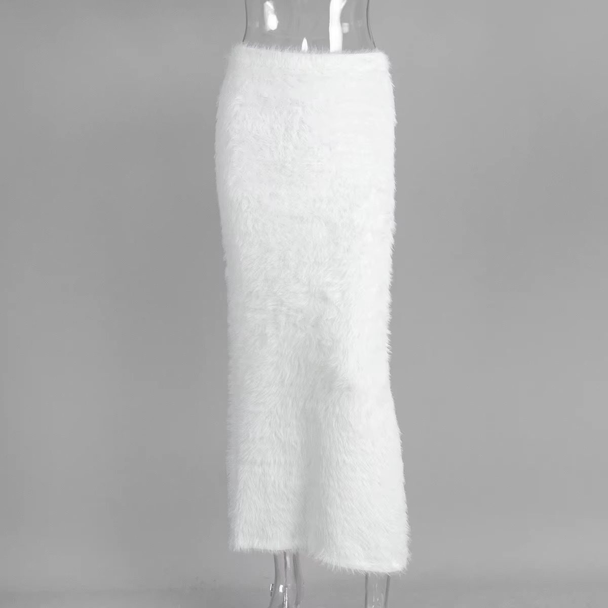 Jupe tricotée en peluche pour femmes