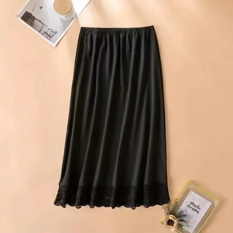 Été 3 longueurs femmes dentelle sous-jupe jupon sous robe jupe longue