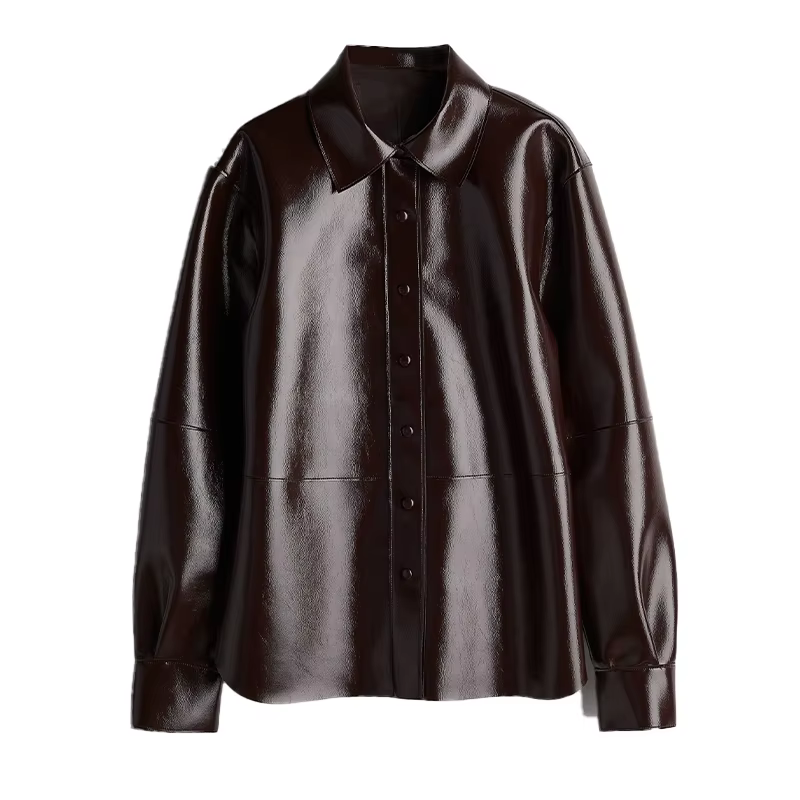 Ensemble de Mini jupe en cuir pour femmes