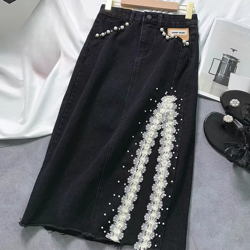 Jupe en jean de style coréen pour femme
