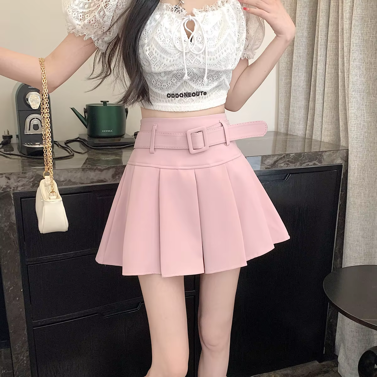 Mini jupes plissées femmes taille haute esthétique Preppy tout-match été Kawaii vêtements mignon mode coréenne Мини Юбки filles Pure
