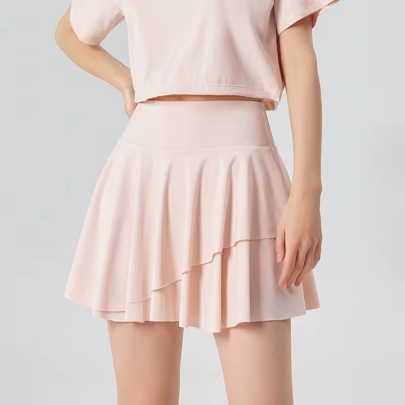 Jupe de tennis plissée taille haute pour femme