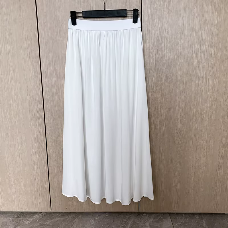 Jupe visage de cheval améliorée style chinois pour femmes printemps été satinée coton polyester unique et élégante pour toutes les occasions