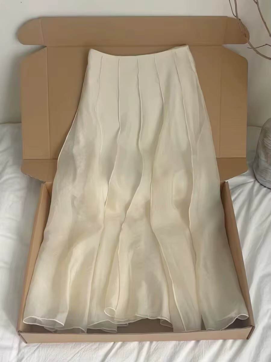 Jupe midi évasée rose cerisier taille haute coupe ajustée en tissu mélange de coton pour femmes occasions spéciales et tenues de tous les jours