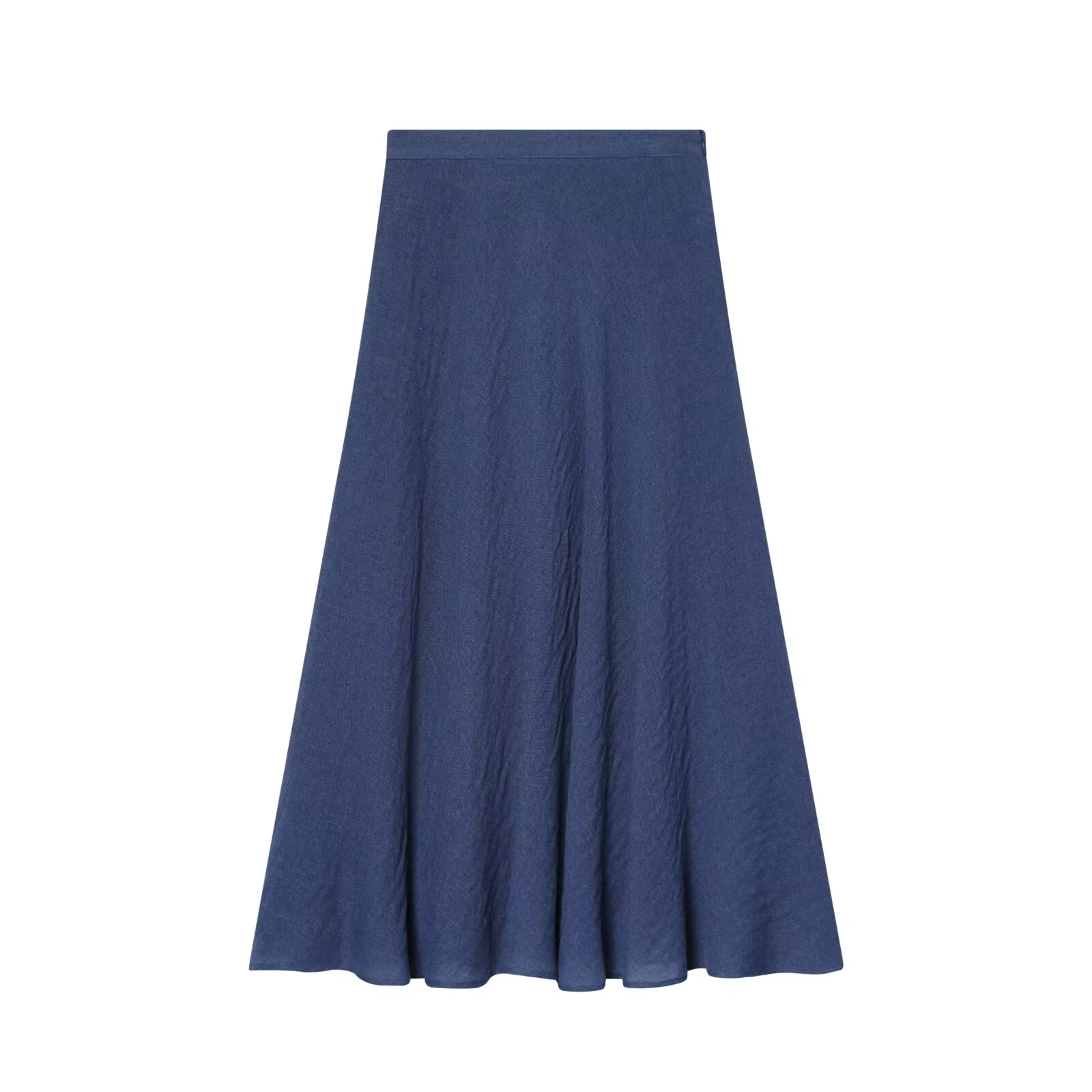 Nouvelle Collection Printemps-Été 2026 : Jupes Longues Plissées Vintage Bleu Marine en Lin pour Femme – Élégance et Qualité Supérieure pour le Bureau