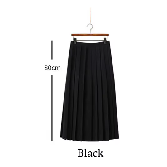 Jupes plissées noires/bleu foncé pour femmes