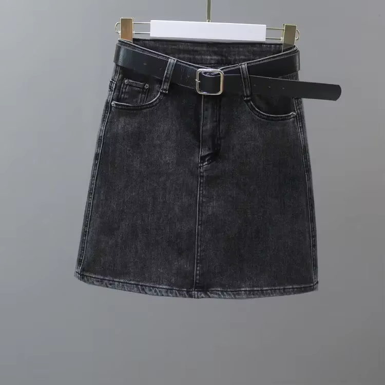 CoAdvantages-Mini jupe courte en jean avec poche pour femme