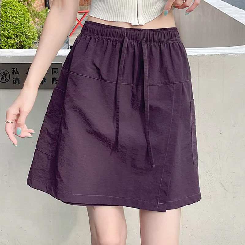 Jupe-short cargo d'été pour femme, jupe courte polyvalente anti-frottement tendance
