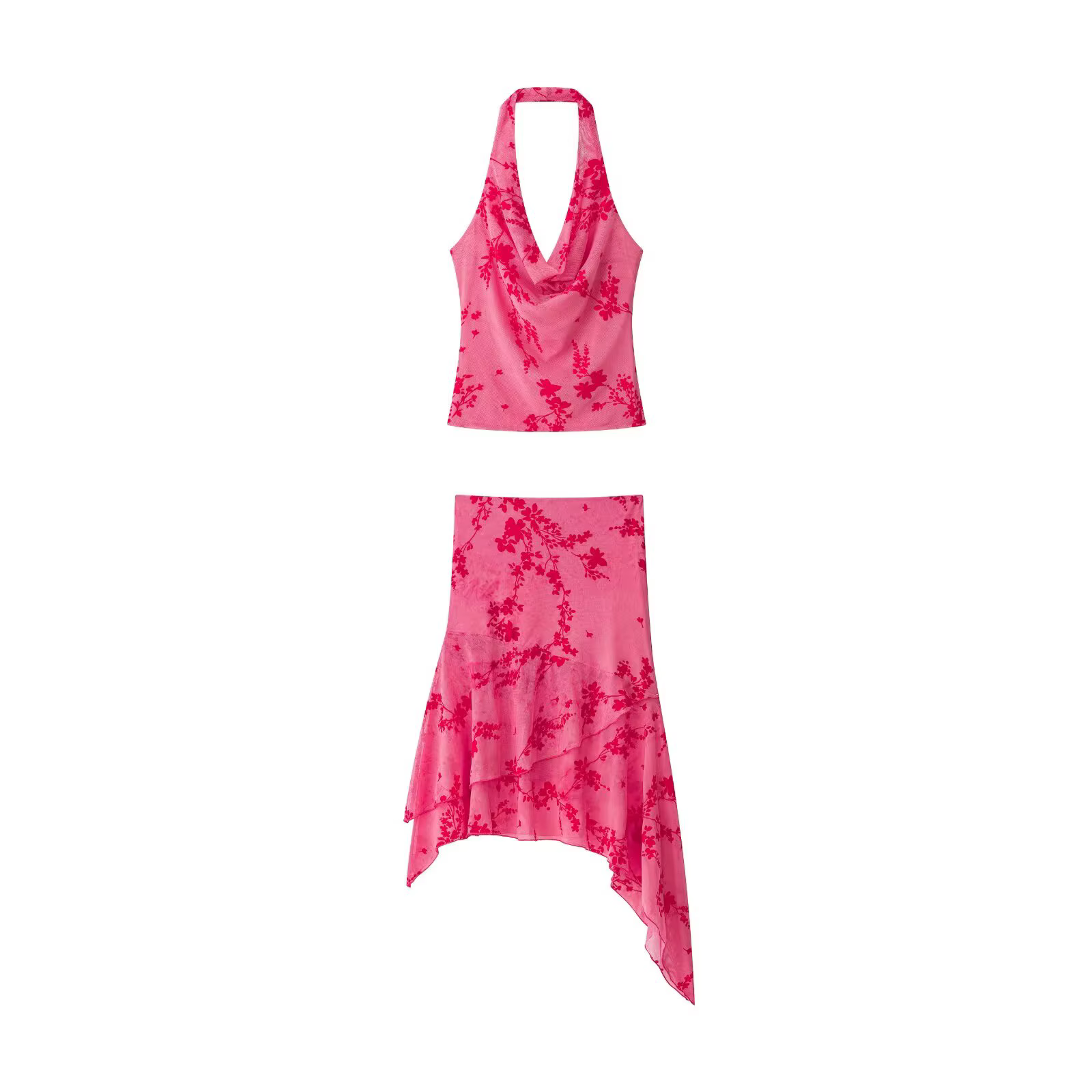 Ensemble jupe mi-longue pour femme