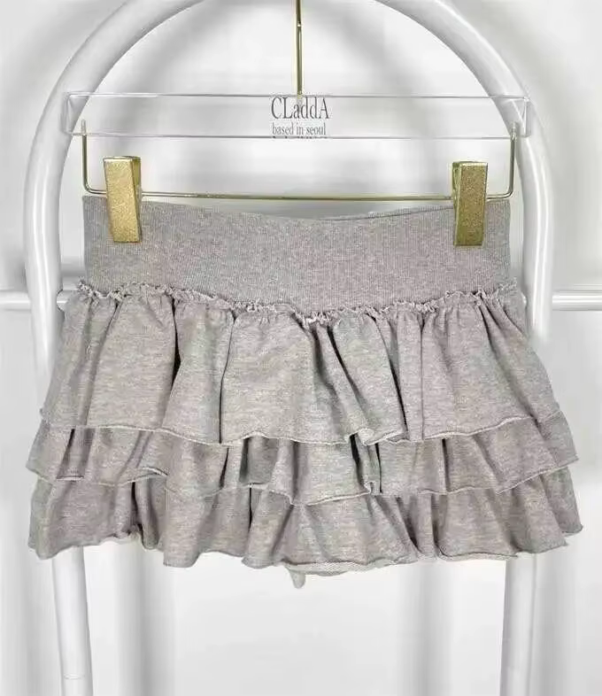 Jupe longue de ballet douce et épicée avec taille élastique et ourlet en dentelle, jupe évasée en forme de gâteau pour jeunes femmes 8PO5