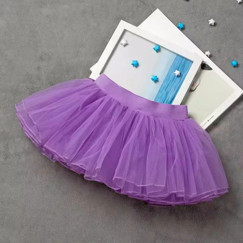 Jupe de danse en gaze fil doux et moelleux pour danseuses de ballet occasions spéciales en polyester blanc bleu rose violet noir