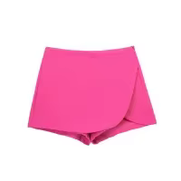DUOPERI femmes mode plaine asymétrique jupe Style Shorts femme Chic élégant doux dame décontracté jupes courtes culottes