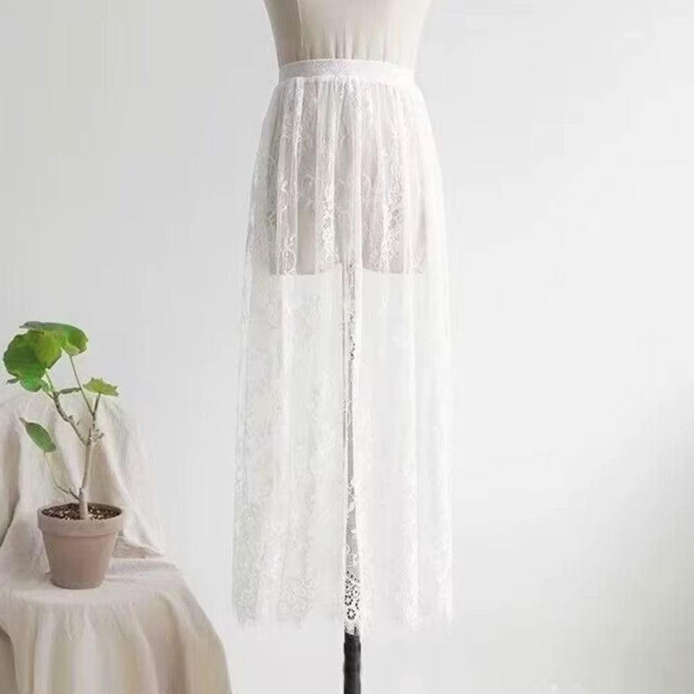 Jupe en dentelle transparente sexy et élégante