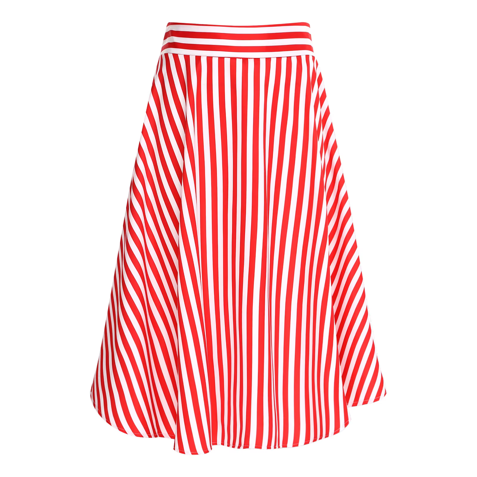 Jupe rockabilly vintage polyester rayée taille haute pour femmes style années 1950 trapèze minijupe élégante occassions diverses