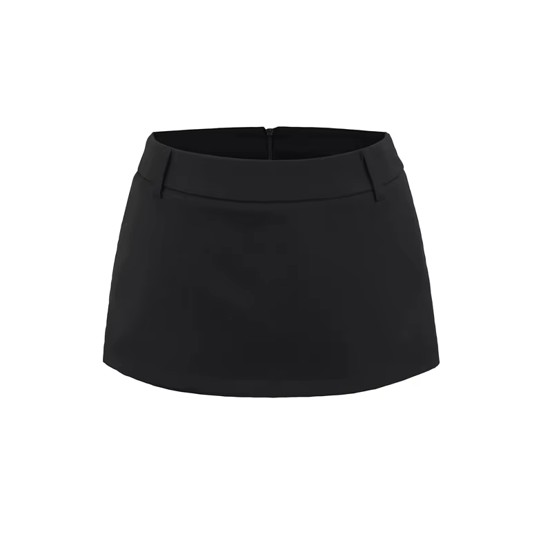 Mini-jupe sur mesure avec fermeture éclair latérale pour femmes