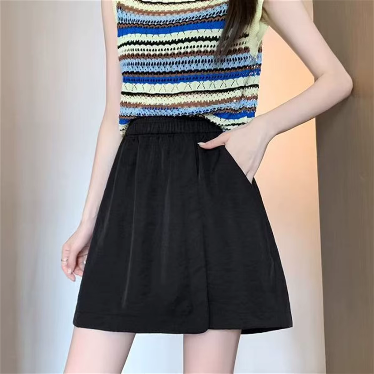 Shorts et Jupes Coréennes pour Femmes – Nouvelle Collection Été 2026 – Pantalon Taille Haute Uni Décontracté Style Streetwear Harajuku