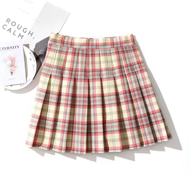 Jupes automne vêtements 2024 femmes jupe Style coréen Harajuku mode filles Falda courte De Mujer taille haute Plaid