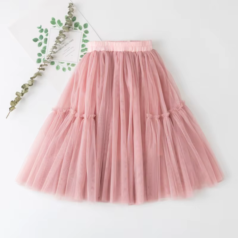 Jupes pour filles, jupe simple en gaze de princesse pour toutes les saisons