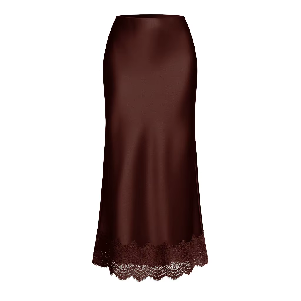Jupe en satin et dentelle 2026