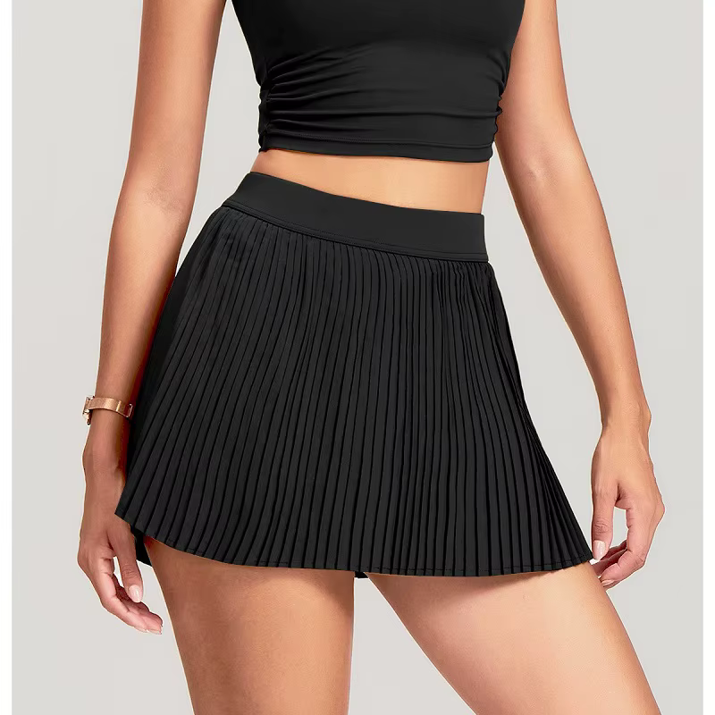 2025 Femmes Sport Mini Jupe Plissée Taille Haute Golf Tennis Jupes avec Courte Dames Gym Fitness Yoga Athlétique Entraînement Skort