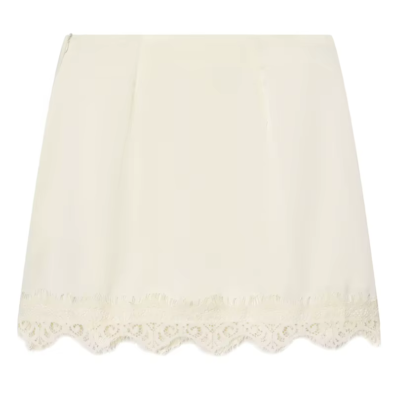 Jupe élégante à dentelle pour femme, jupe noire taille haute, pantalon-jupe d'été avec fermeture éclair latérale, mini-jupe ajustée, jupe de fête tendance pour bureau et occasions spéciales