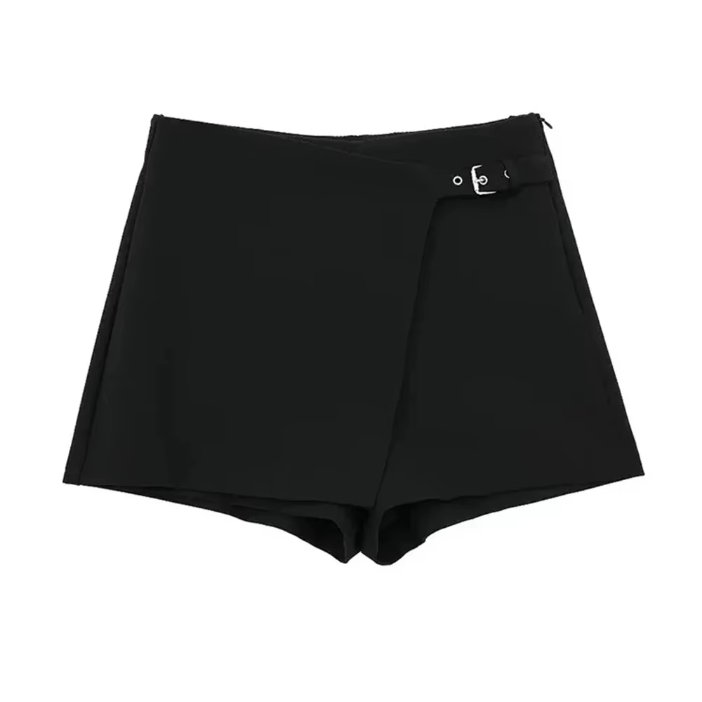 Jupes courtes asymétriques avec languette pour femmes