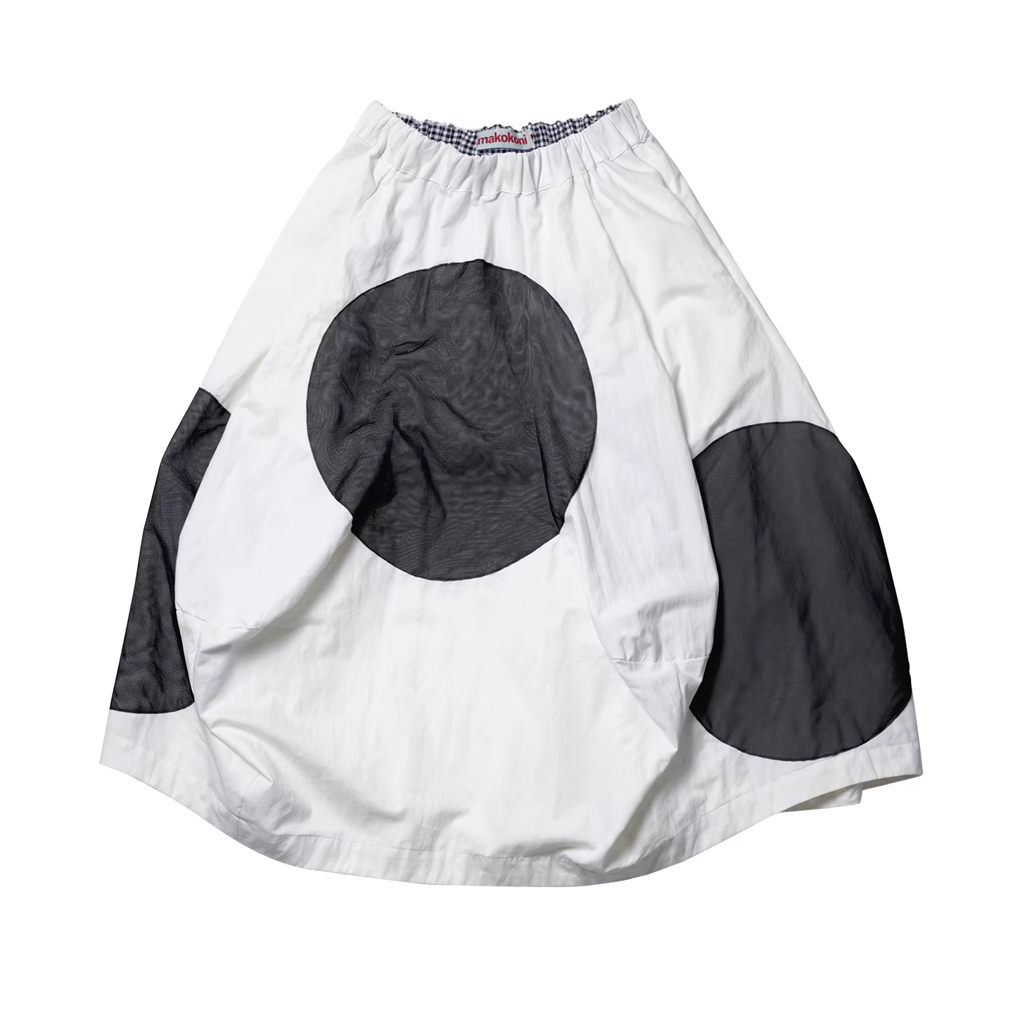Imakokoni – jupe mi-longue originale en maille japonaise à grands pois irréguliers, jupe midi blanche décontractée pour femmes, 265477