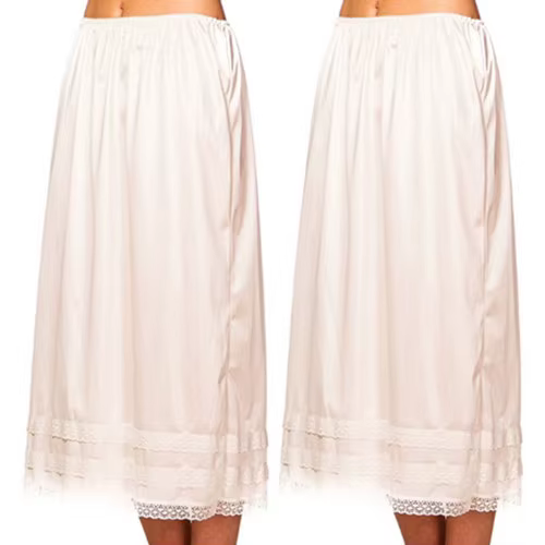 Jupon en dentelle surdimensionné pour femme, sous-jupe, jupe longue, vêtements décontractés, mode féminine, sécurité