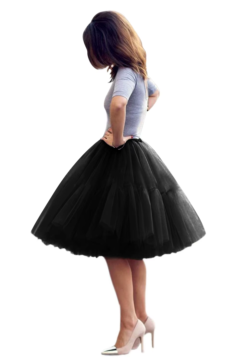 Jupes Tutu en Tulle Fuchsia 6 couches