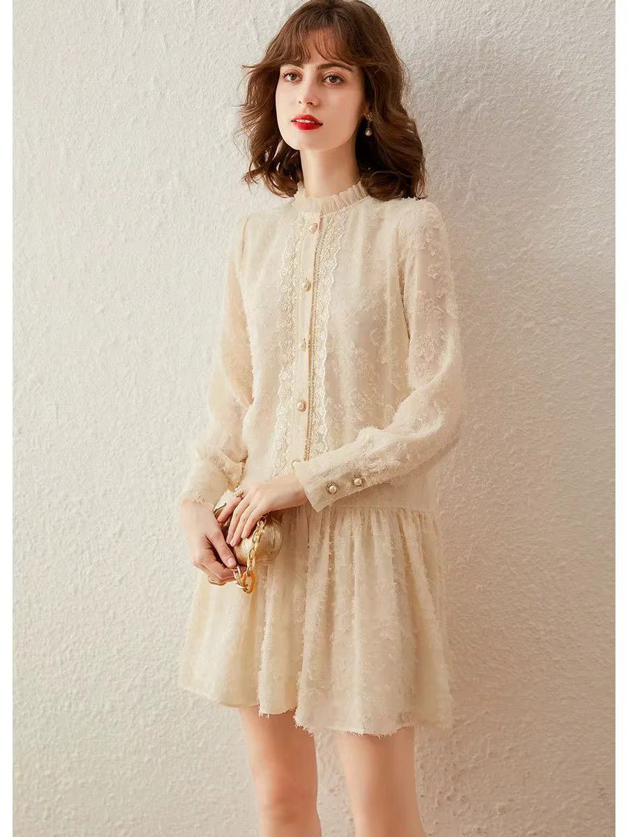 Modiis Yao-Robe à lisière filandreuse pour femme