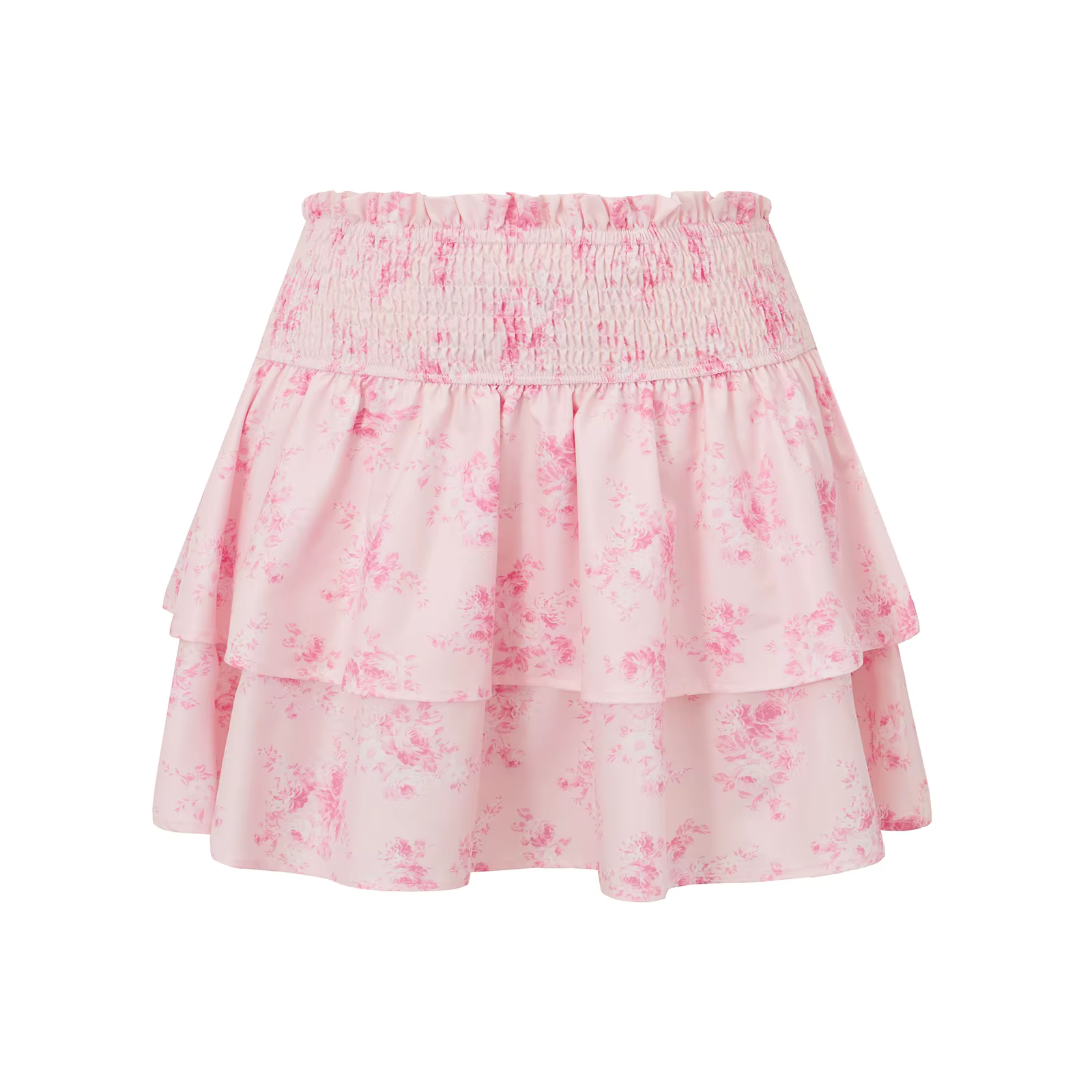 Puloru – Mini jupe fluide à imprimé Floral pour femmes, taille haute, à volants, courte, Streetwear, vêtements esthétiques, été