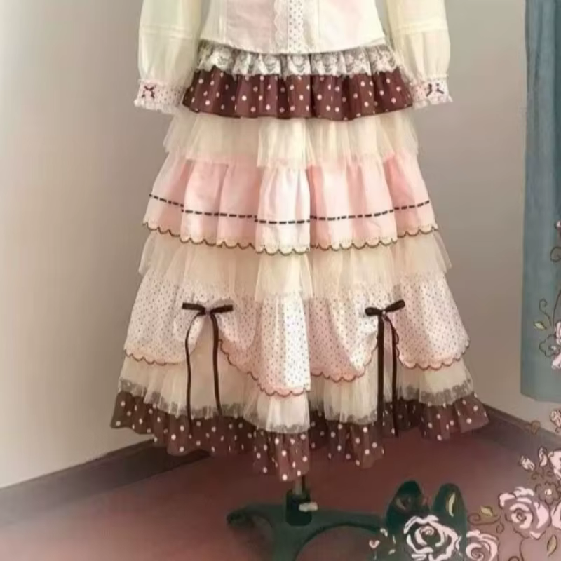Jupes trapèze pour femmes style japonais Kawaii