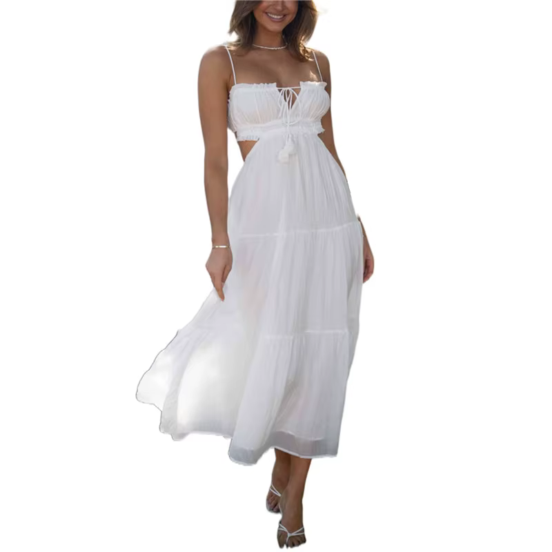 Robe d'été blanche pour femmes