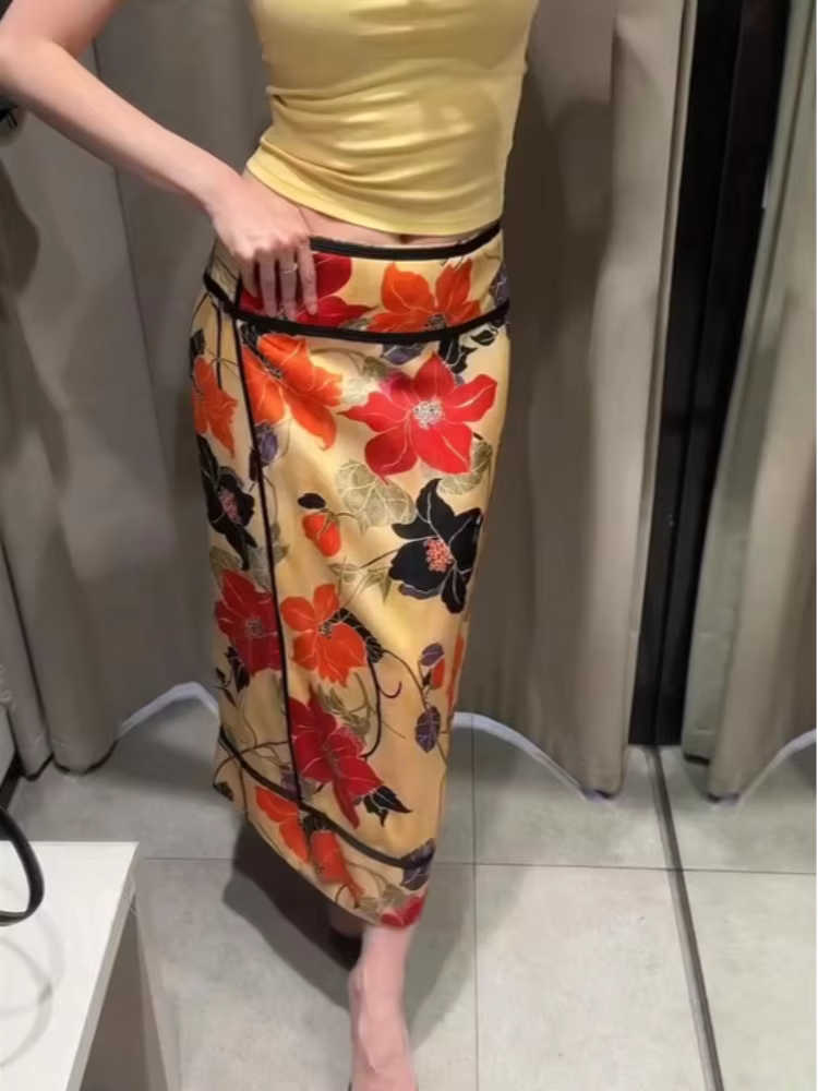 Jupe asymétrique à volants polyester décontractée pour femmes mode été 2026 occasions spéciales sorties travaux festive