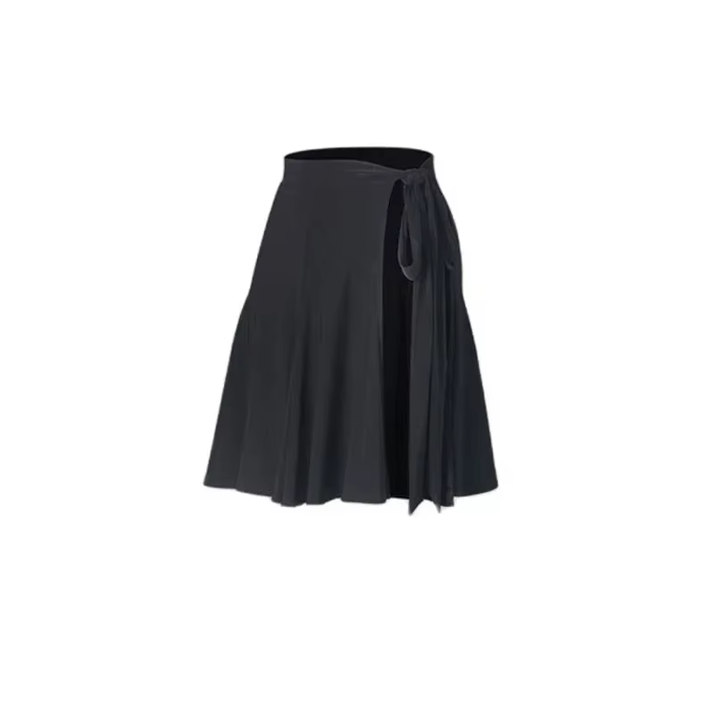 Jupe portefeuille léopard noir pour femmes