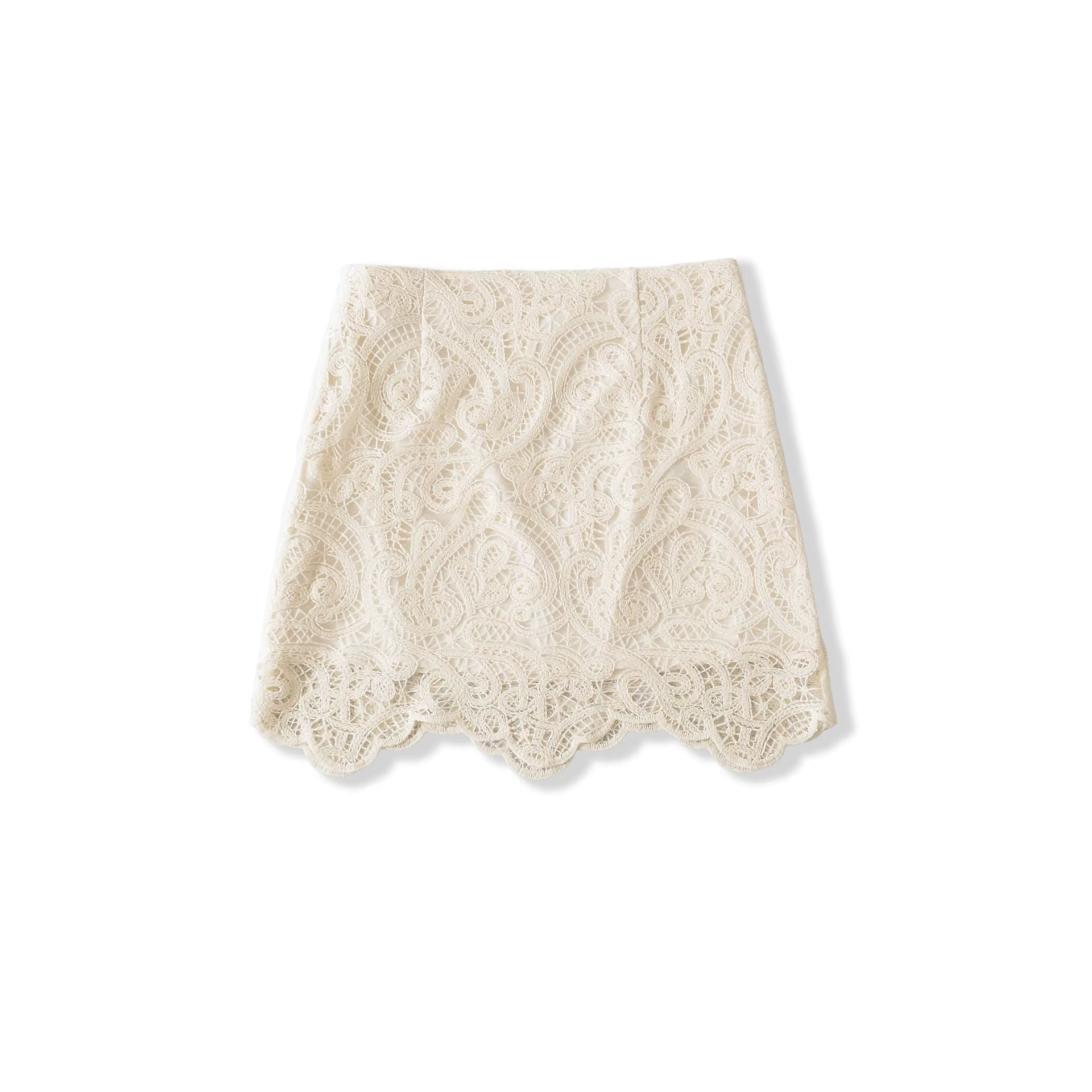 Jupe française Vintage en dentelle pour femmes