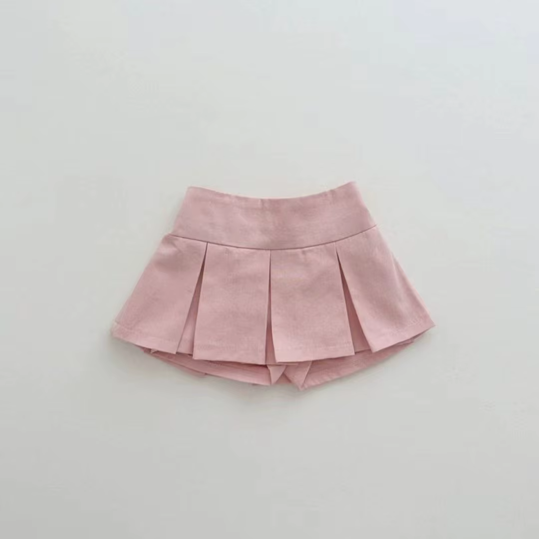 Jupe plissée taille haute pour bébé fille, vêtements d'été décontractés