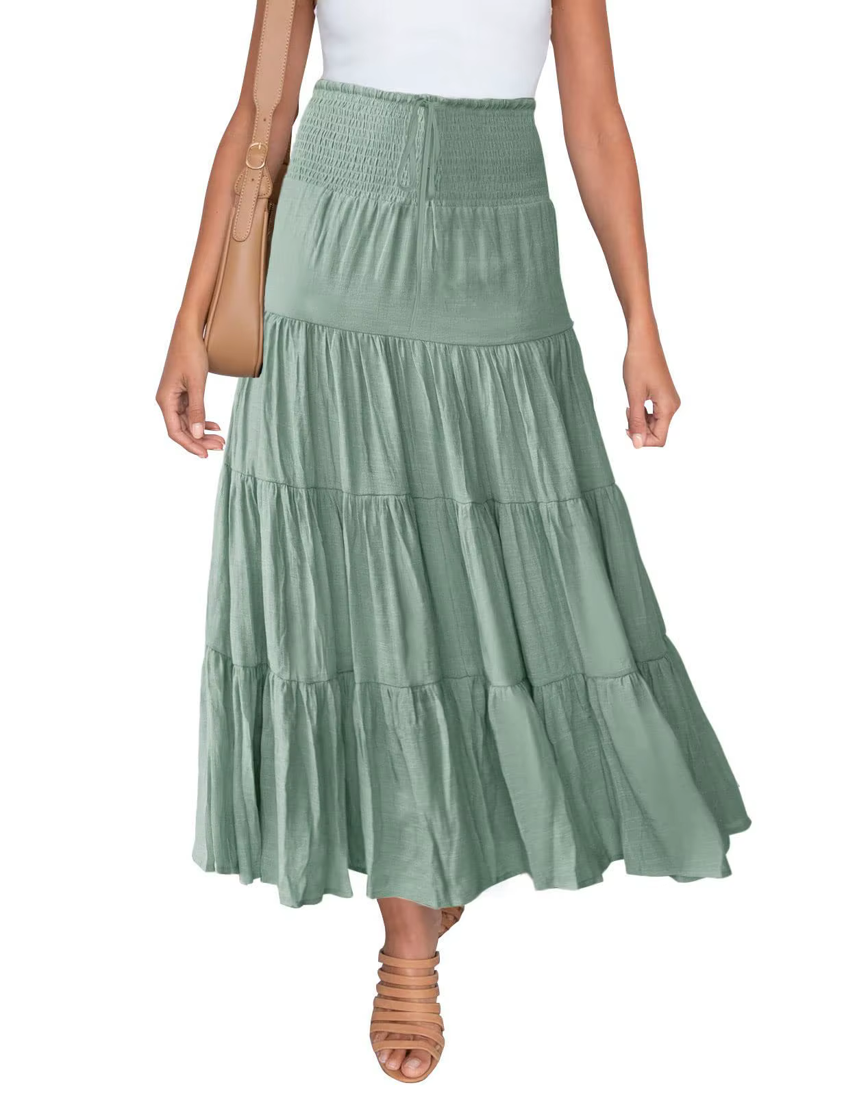Été taille haute jupes Maxi femmes vêtements mode Ropa Mujer Faldas décontracté bohème jupe longue Saias Harajuku Streetwear