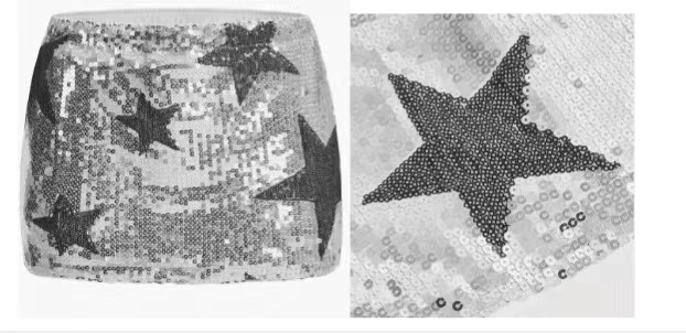 Jupe gothique à paillettes pour femmes