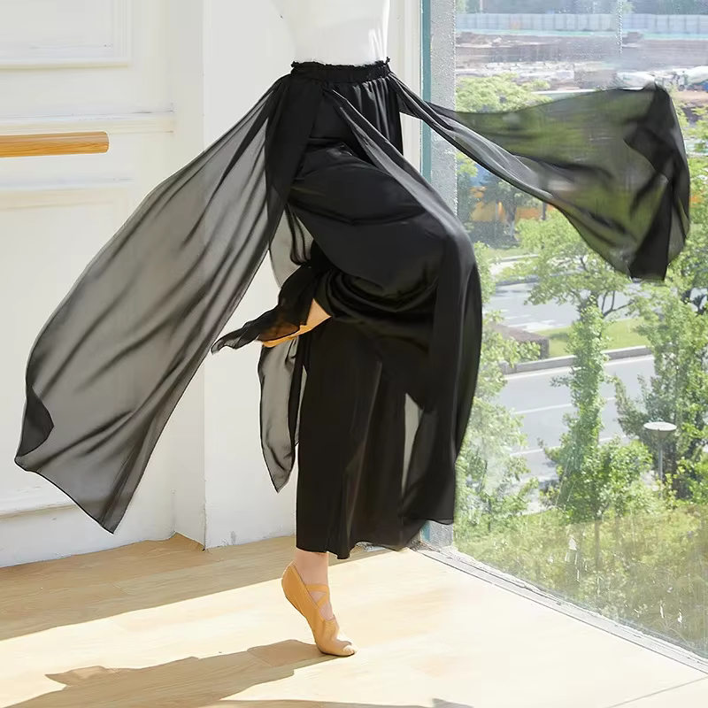 Pantalon en Mousseline de Soie Satin pour Femmes Taille Haut, Confortable, Élégant, Doux, Ample, Moderne, Danse, Yoga, Occasions Spéciales