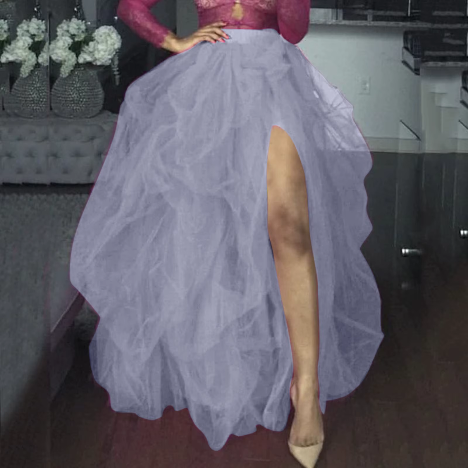 Jupe tutu princesse en tulle bouffante à plusieurs niveaux pour femmes