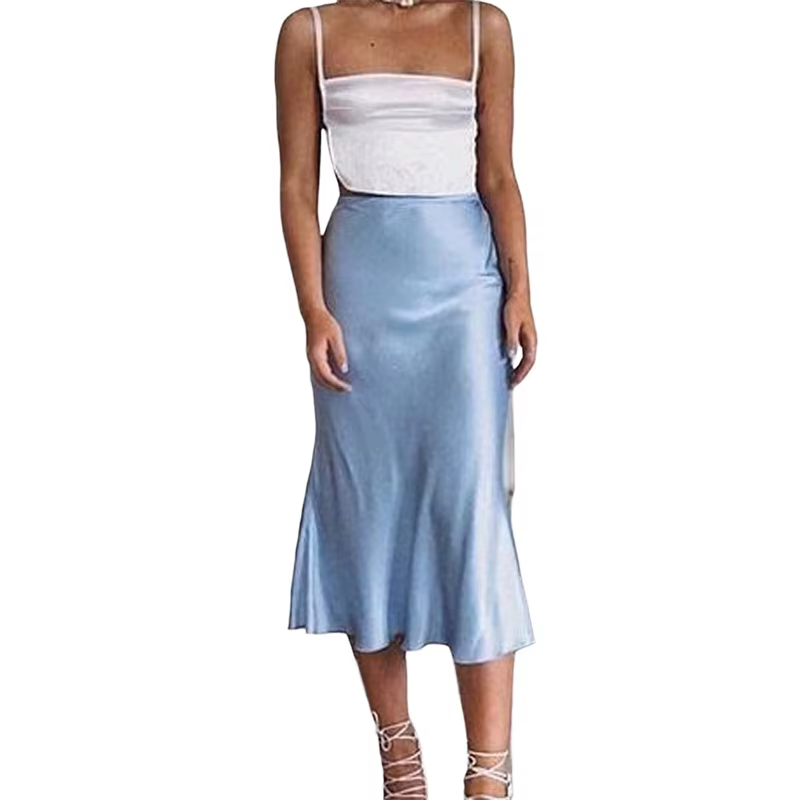 Lamuusaa-Jupe en Satin pour Femme