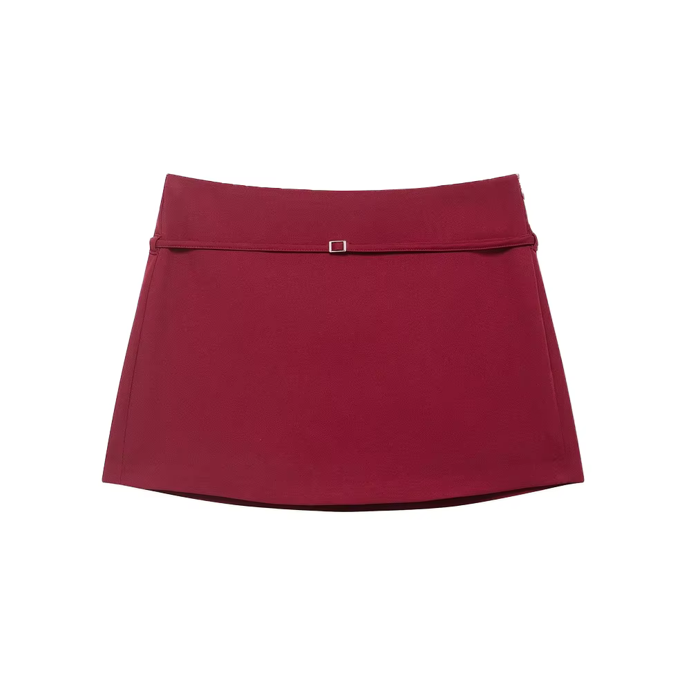 Jupe-short de couleur unie pour femmes