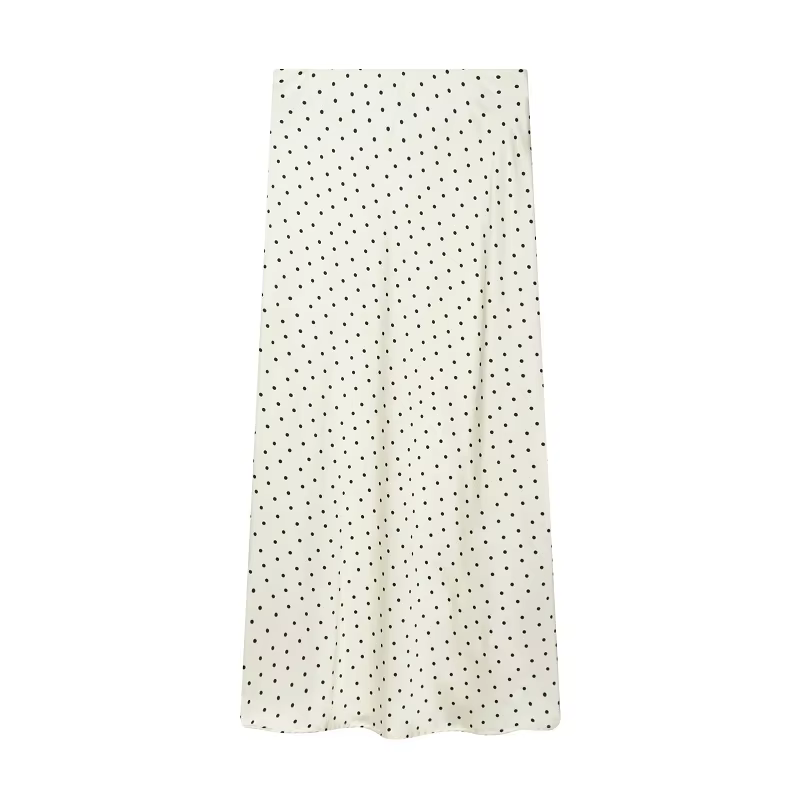 MUJER Satin jupes longues pour femmes drapé taille haute jupe Midi femme été droite