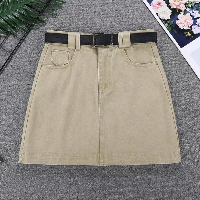 Jupe en jean décontractée pour femmes juniors été mini courte tour de taille empire style casual occasions estivales