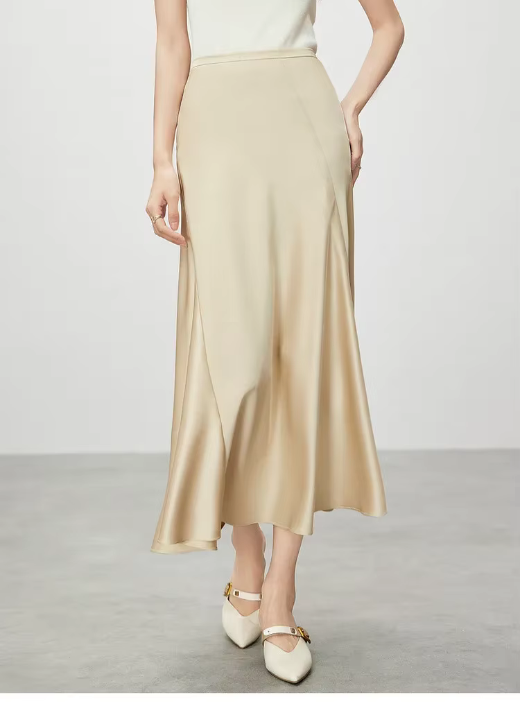 Jupe sirène de luxe SENTUBILA en satin pour femme