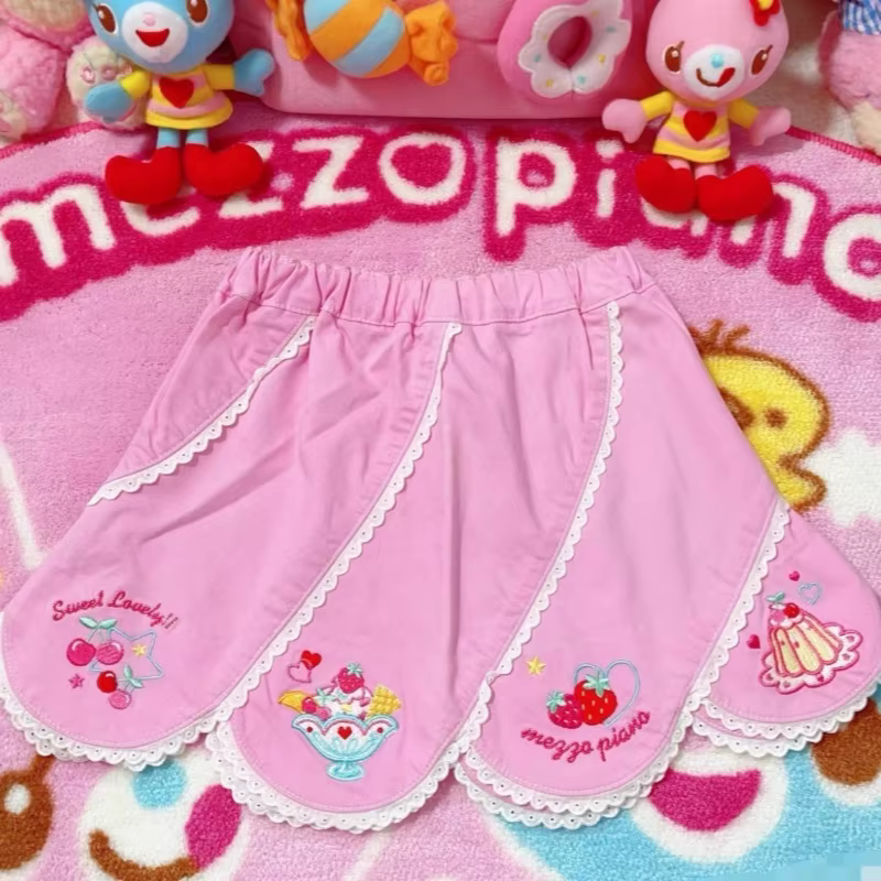 Mini Jupe femme 2025 Faldas Mujer De Moda dessin animé broderie mignon Saia mode japonaise