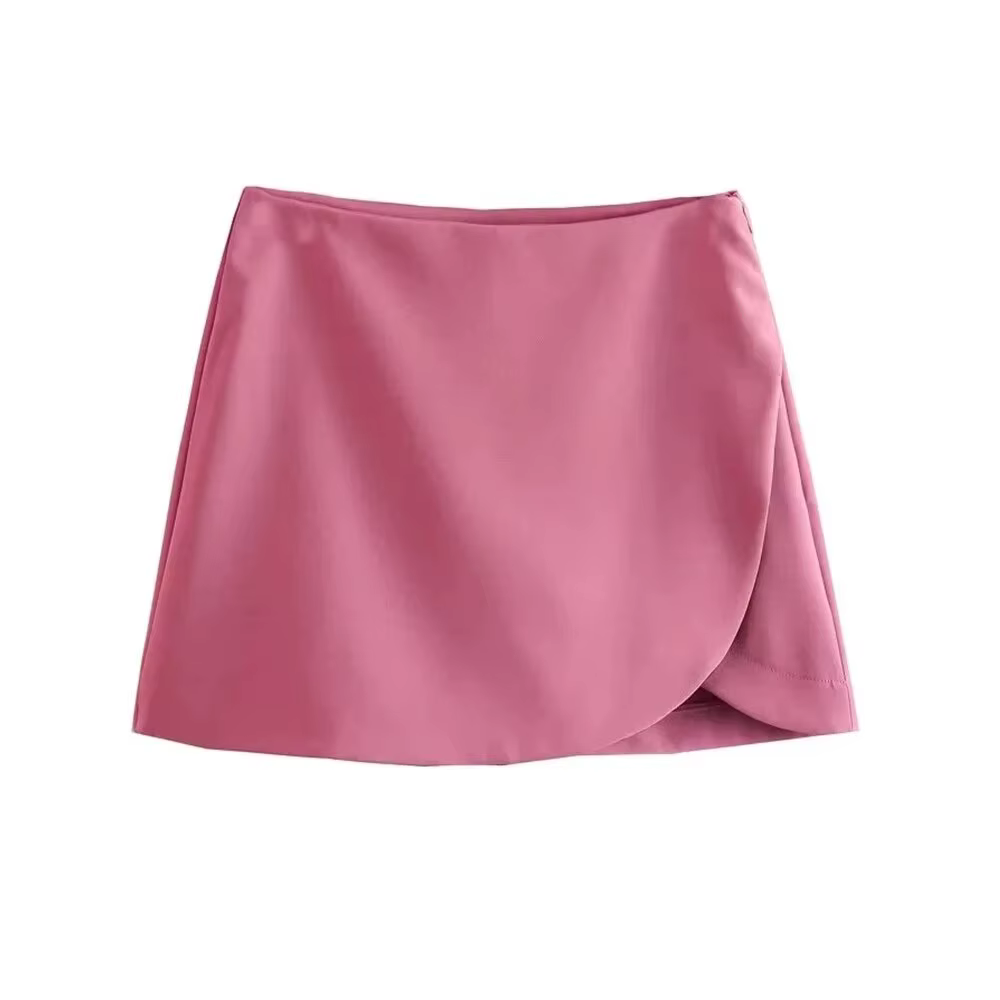 Femmes mode paréo Style Shorts jupes Vintage taille haute côté fermeture éclair femme jupe Mujer