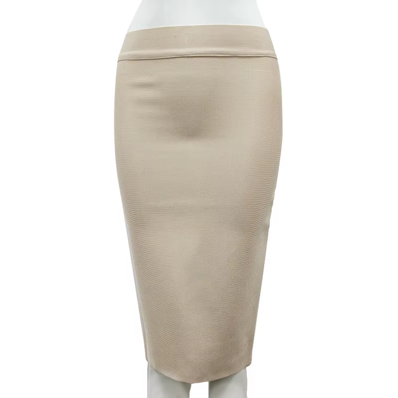 Jupe crayon en tricot longueur genou pour femmes